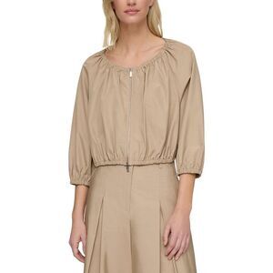 Lafayette 148 New York Womens  Zip Front Bubble Jacket